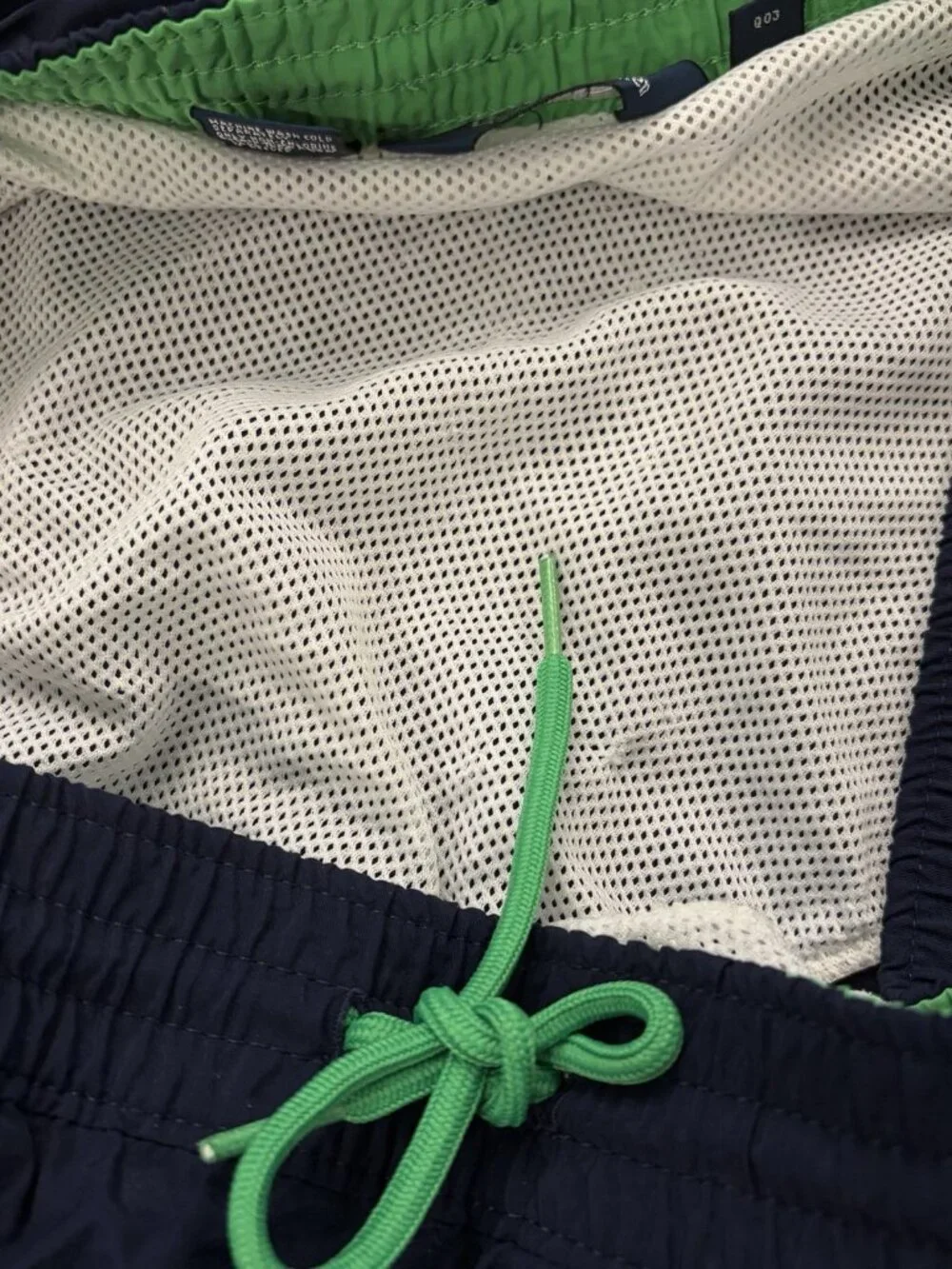 Vintage Polo Ralph Lauren Swim Trunks Shorts XXL Navy Green Mesh Lined RN 41381